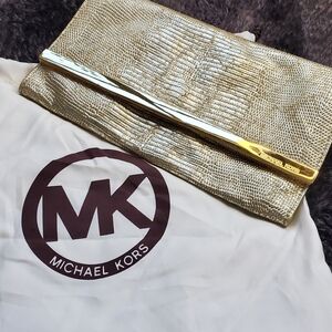 Michael Kors‎ gold clutch